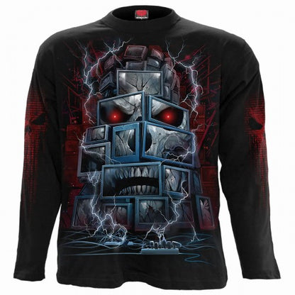 Front - Spiral Direct Unisex Adult Death By Tv Long-Sleeved T-Shirt