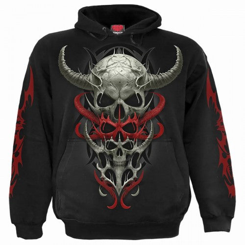 Front - Spiral Direct Unisex Adult Skull Synthesis Hoodie