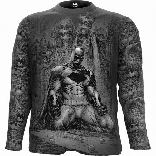 Front - Batman Unisex Adult Vengeance Wrap Long-Sleeved T-Shirt