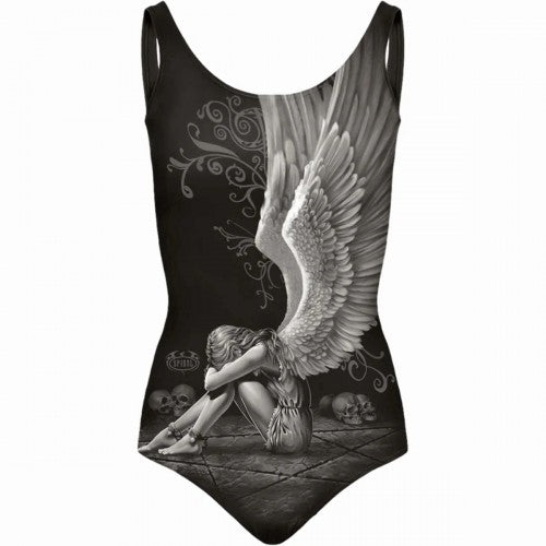 Front - Spiral Direct Womens/Ladies Enslaved Angel One Piece Swimsuit