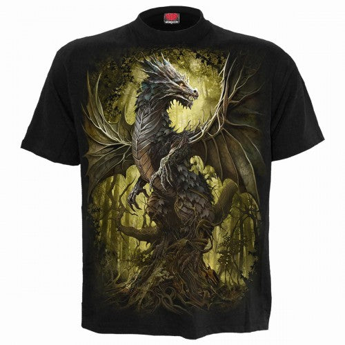 Front - Spiral Direct Unisex Adult Oak Dragon T-Shirt