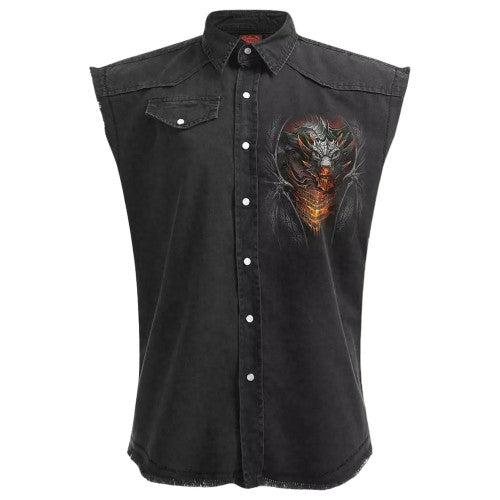 Front - Spiral Direct Unisex Adult Draconis Sleeveless Shirt