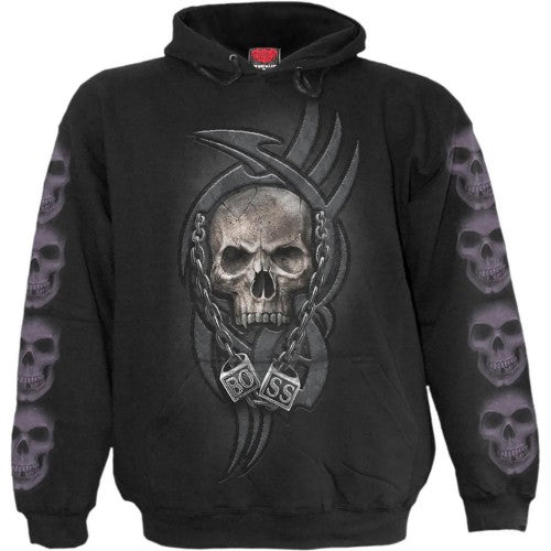 Front - Spiral Direct Unisex Adult Boss Reaper Hoodie