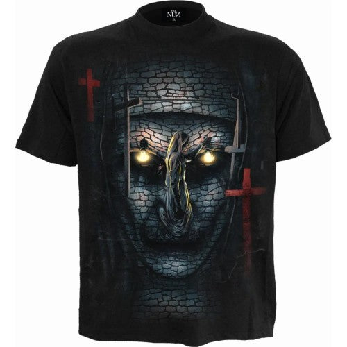 Front - The Nun Unisex Adult Skull Illusion T-Shirt