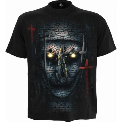 Front - The Nun Unisex Adult Skull Illusion T-Shirt