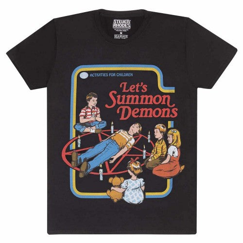 Front - Steven Rhodes Unisex Adult Lets Summon Demons T-Shirt