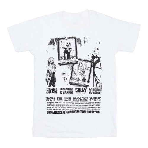 Front - Nightmare Before Christmas Unisex Adult Monochrome T-Shirt