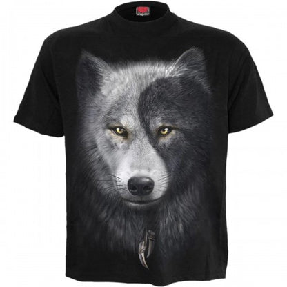 Front - Spiral Direct Unisex Adult Wolf Chi T-Shirt