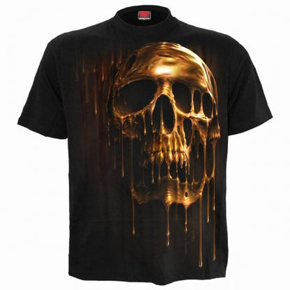 Front - Spiral Direct Unisex Adult Dripping Gold T-Shirt
