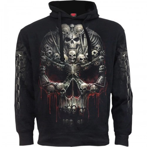 Front - Spiral Direct Unisex Adult Death Bones Hoodie
