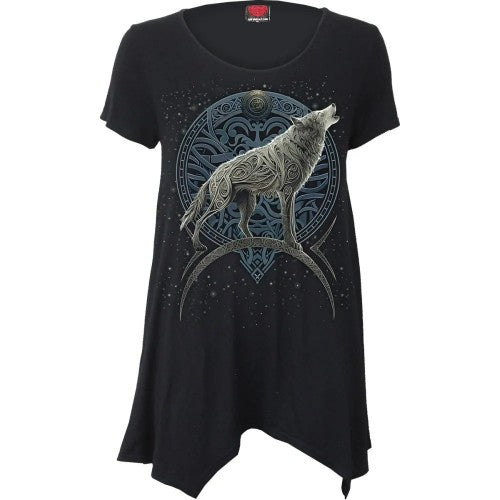 Front - Spiral Direct Womens/Ladies Celtic Wolf Tunic