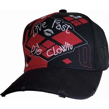 Front - Spiral Direct Die Clown Harley Quinn Distressed Baseball Cap