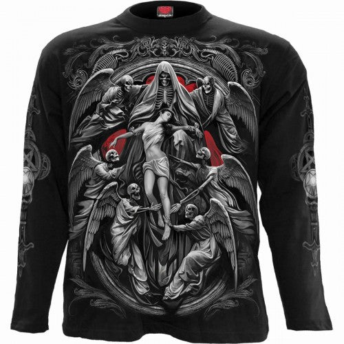 Front - Spiral Direct Unisex Adult Reaper´s Door Long-Sleeved T-Shirt