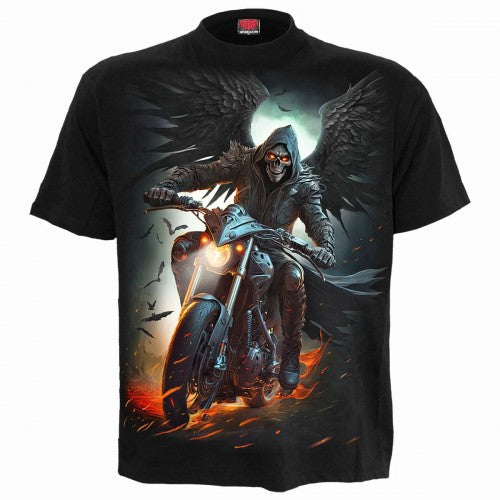 Front - Spiral Direct Unisex Adult Night Rider Short-Sleeved T-Shirt