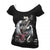 Front - Spiral Direct Womens/Ladies Rock Angel Ripped 2 in 1 T-Shirt