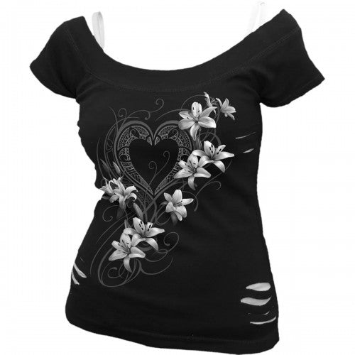 Front - Spiral Direct Womens/Ladies Pure Of Heart Top