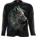 Front - Spiral Direct Unisex Adult Celtic Wolf Long-Sleeved T-Shirt