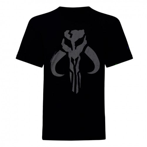 Front - Star Wars: The Mandalorian Unisex Adult Distressed T-Shirt