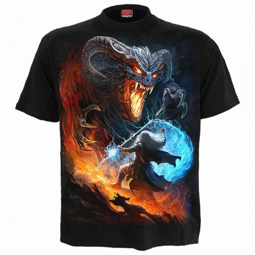 Front - Spiral Direct Unisex Adult Infernal Duel T-Shirt