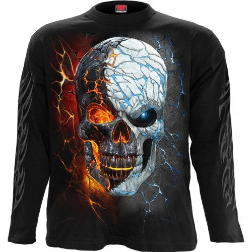 Front - Spiral Direct Unisex Adult Divided Soul Long-Sleeved T-Shirt