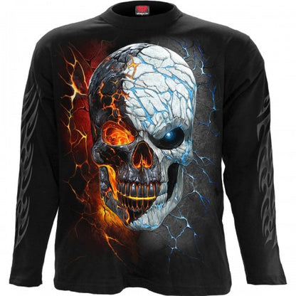 Front - Spiral Direct Unisex Adult Divided Soul Long-Sleeved T-Shirt