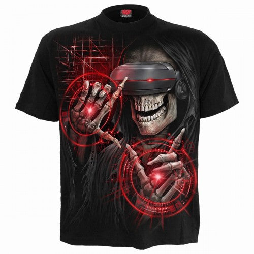 Front - Spiral Direct Unisex Adult Cyber Death T-Shirt