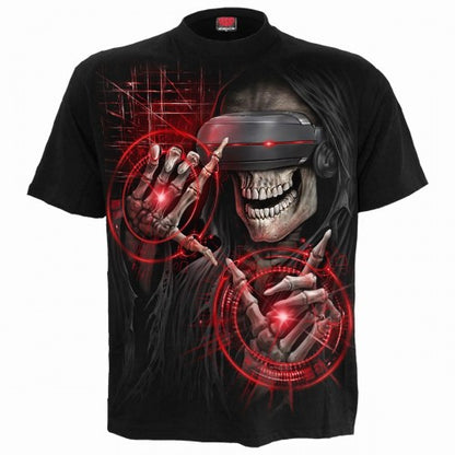 Front - Spiral Direct Unisex Adult Cyber Death T-Shirt