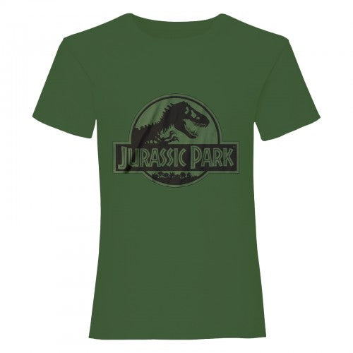 Front - Jurassic Park Unisex Adult Monochrome T-Shirt