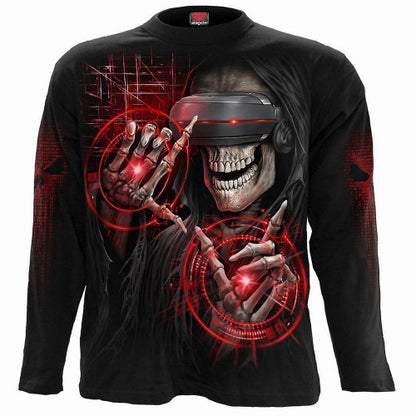 Front - Spiral Direct Unisex Adult Cyber Death Long-Sleeved T-Shirt