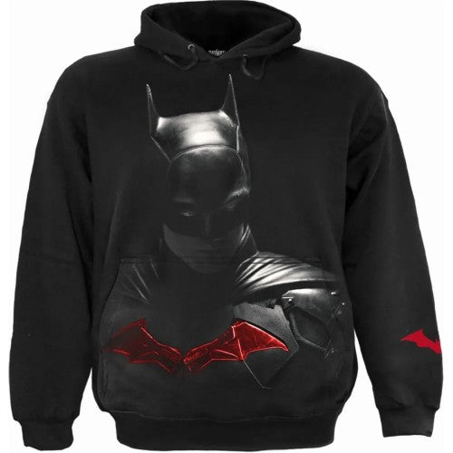Front - Spiral Direct Unisex Adult Shadows Batman Drawstring Hoodie