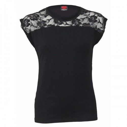 Front - Spiral Direct Womens/Ladies Urban Fashion Lace Lace Shift Top