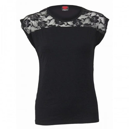 Front - Spiral Direct Womens/Ladies Urban Fashion Lace Lace Shift Top