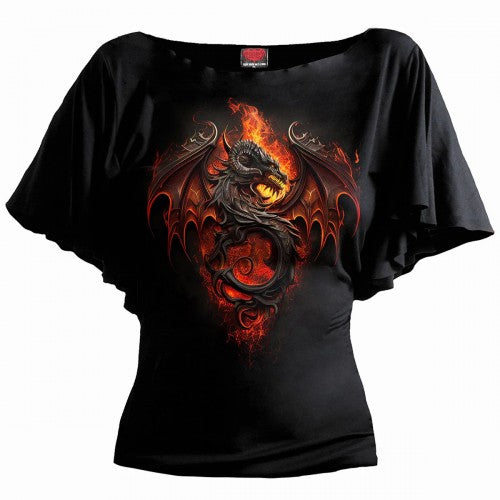 Front - Spiral Direct Womens/Ladies Infernal Duel Short-Sleeved Top