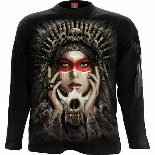 Front - Spiral Direct Unisex Adult Cry Of The Wolf Long-Sleeved T-Shirt