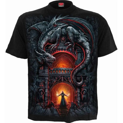 Front - Spiral Direct Unisex Adult Dragon´s Lair Short-Sleeved T-Shirt