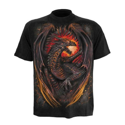 Front - Spiral Direct Childrens/Kids Dragon Furnace Short-Sleeved T-Shirt