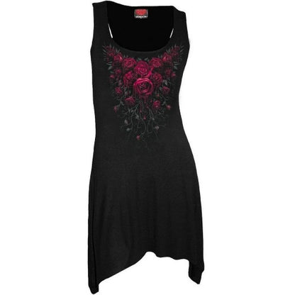 Front - Spiral Direct Womens/Ladies Blood Rose Camisole Dress