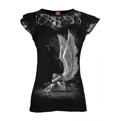 Front - Spiral Direct Womens/Ladies Enslaved Angel Short-Sleeved T-Shirt