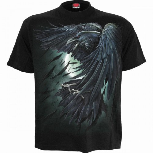 Front - Spiral Direct Childrens/Kids Shadow Raven T-Shirt