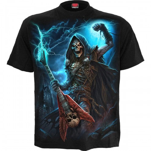 Front - Spiral Direct Unisex Adult Dead Metal Stone Wash Shirt