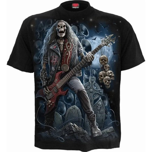 Front - Spiral Direct Unisex Adult Grim Rocker T-Shirt