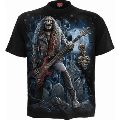 Front - Spiral Direct Unisex Adult Grim Rocker T-Shirt