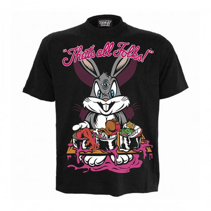 Front - Spiral Direct Unisex Adult Evil Bunny Bugs Bunny Looney Tunes T-Shirt