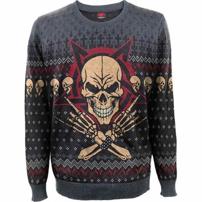 Front - Spiral Direct Unisex Adult Evil Rock Jumper
