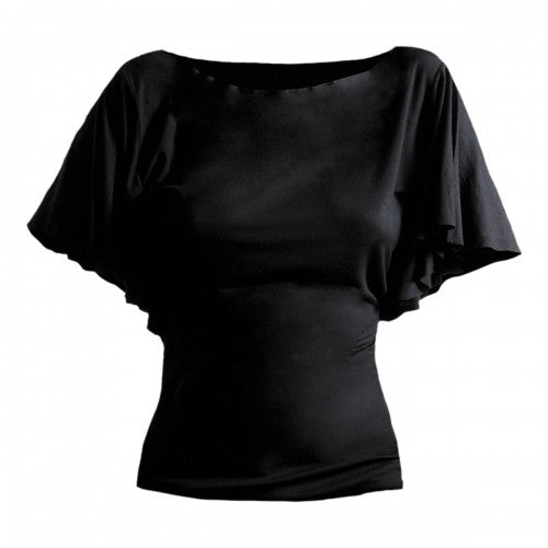 Front - Spiral Womens/Ladies Gothic Elegance Boat Neck Batwing Sleeve T-Shirt