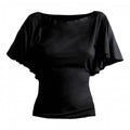 Front - Spiral Womens/Ladies Gothic Elegance Boat Neck Batwing Sleeve T-Shirt