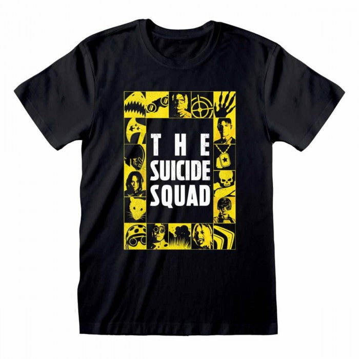 Front - Suicide Squad Unisex Adult Grid T-Shirt