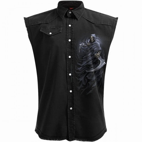 Front - Spiral Direct Unisex Adult Double Death Sleeveless Shirt