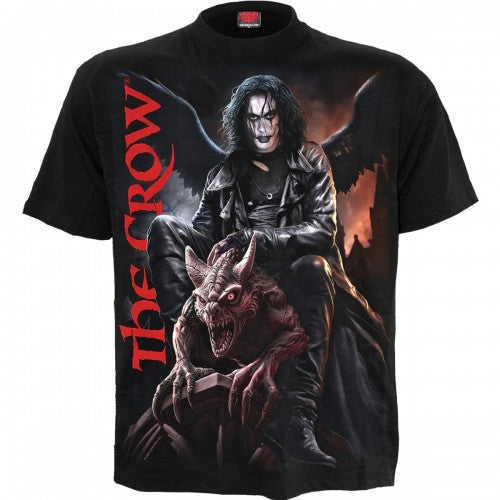 Front - Spiral Direct Unisex Adult Gargoyle The Crow T-Shirt
