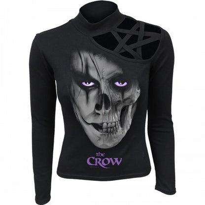 Front - Spiral Direct Womens/Ladies Skull Face The Crow Long-Sleeved T-Shirt